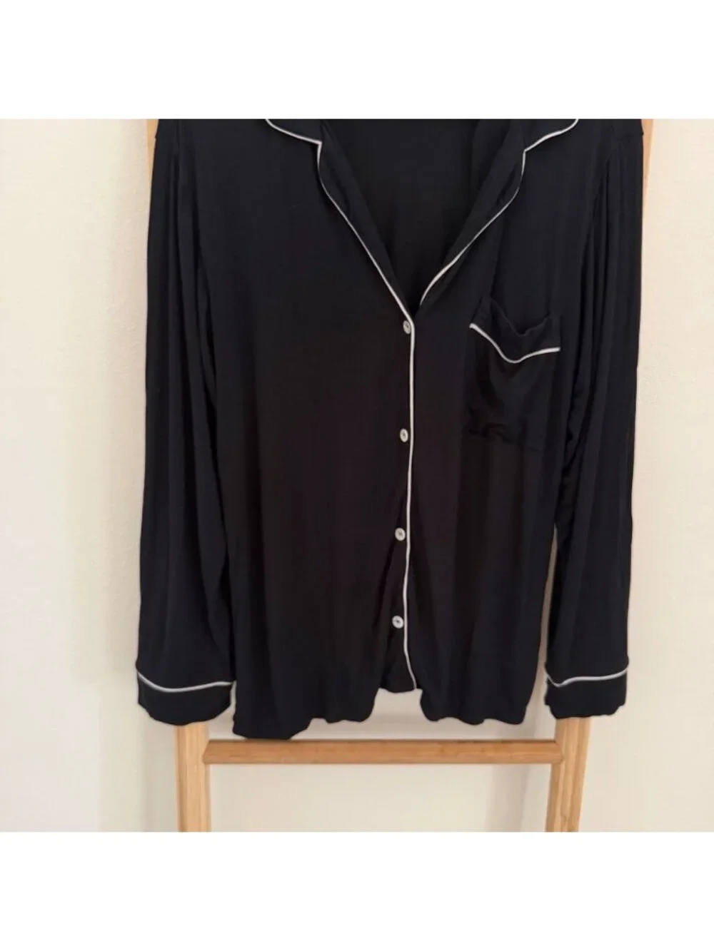 Eberjey Gisele TENCEL™ Modal Long Sleeve Pajama Top Black Size Small